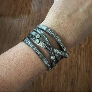 Good Works Make A Difference Inspirational Wrap Around Bracelet